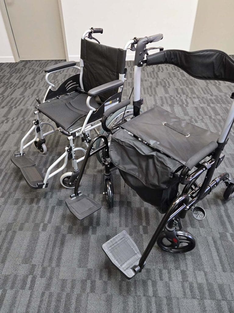 Wheelchair and rollator